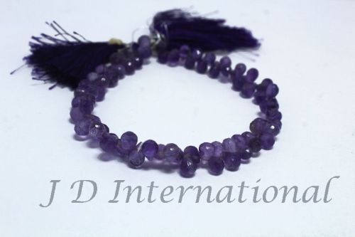 Gemstone Non Polished Plain Amethysth Tear Drops Beads, Feature : Durable, Dustproof, Eco Friendly