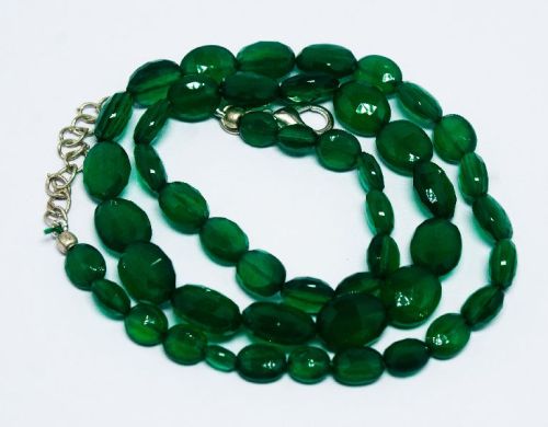 Polished Gemstone Onyx Smooth Necklace, Feature : Durable, Fine Finishing, Good Quality, Light Weight