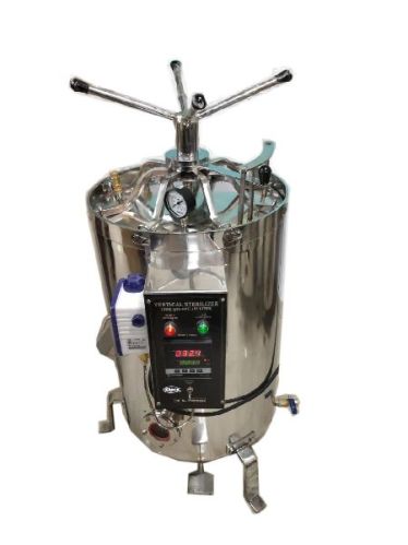 SS 304 LABORATORY VERTICAL AUTOCLAVE, Power : 220 Volts Single Phase