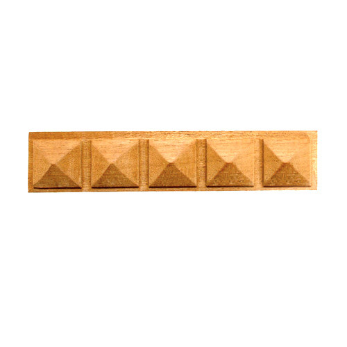 Polished Pyramid Decorative Wood Beading, For Furniture, Color : Brown