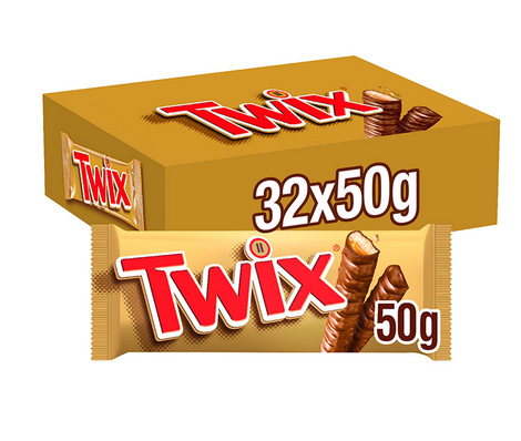 Twix Chocolate Bar, Packaging Type : Brown