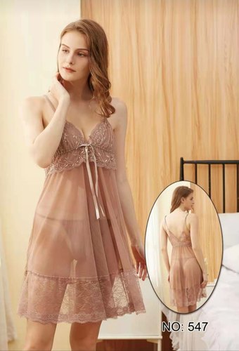 Embroidered Honeymoon Night Dress, Size : Free Size