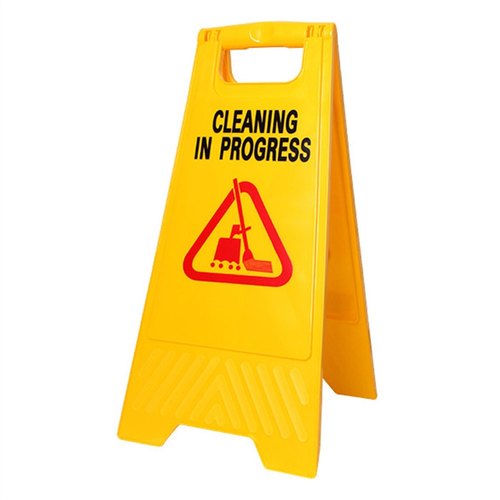 Cleaning In Progress Sign Board, Color : Yellow