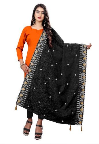DUPATTA EMBRODERY WORK, Size : 2.25 MET
