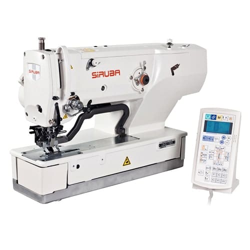 Electric Polished Mild Steel Siruba Button Sewing Machine, Packaging Type : Wooden Box