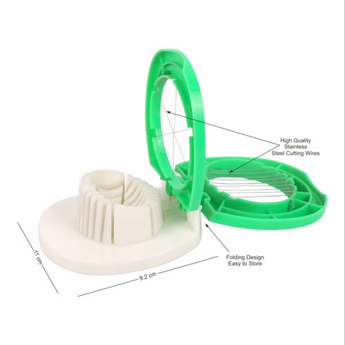 Plastic Boiled Egg Slicer, Color : Green, Yellow, Blue