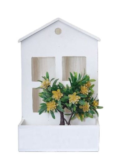 Homace International Powder Coated Wooden House Planter