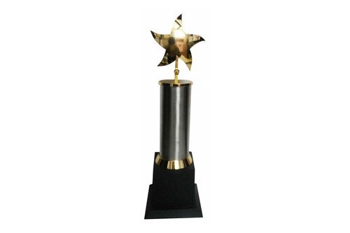 Plain Fiber Star Award Trophy, For School, College, Office, Corporate, Color : Golden, Black, Silver