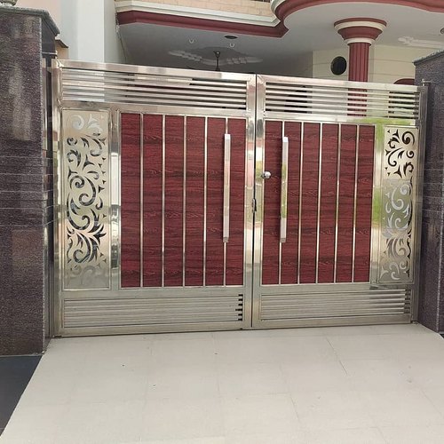 Polished Residential Stainless Steel Gate, For Construction, Style : Modern, Modern