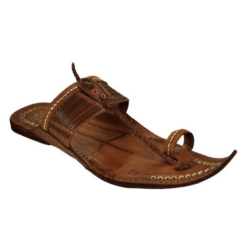 Mens Brown Leather Kolhapuri Chappal, Feature : Attractive Designs, Comfortable, Durable, Flexible