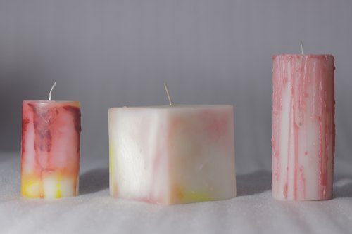 Shaded Wax Candles, Shape : Cylindrical, Cubical, Etc