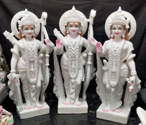 Polished Marble RAM Darbar Statue, For Home, Office, Shop, Size : Standard