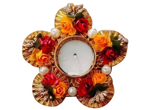 Aabhaas Design Round Flower Floating Wax Candle