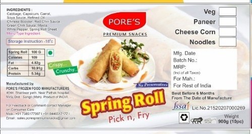 Frozen Spring Rolls, Packaging Type : Plastic