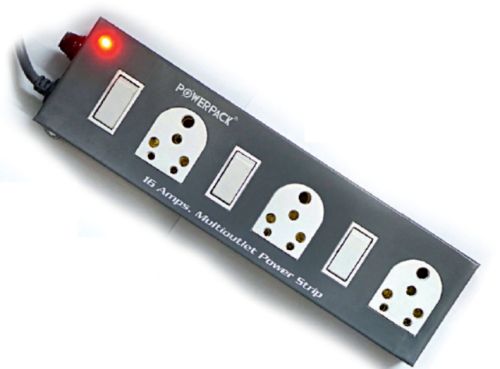 Heavy Duty Metal Body 16 AMP-3+3 Power Strips, For Extension, Feature : Easy To Fit, Finely Finished