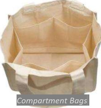 Cotton Organic Compartment Bags, For Packaging, Technics : Machine Made