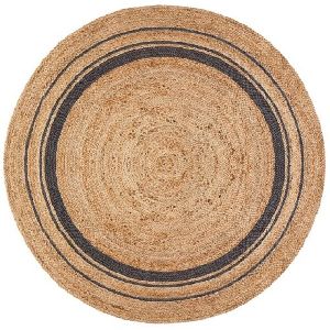 Round MO-BM-20-987 Jute Braided Rugs, For Home, Office, Hotel, Pattern : Plain