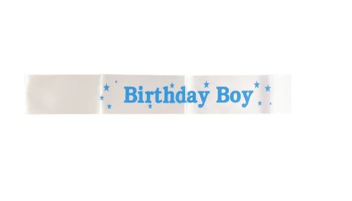 HIPPITY HOP BLUE BIRTHDAY BOY PRINTED SASH FOR PARTY