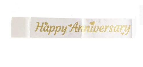 HIPPITY HOP HAPPY ANNIVERSARY PRINTED SASH FOR PARTY (PACK OF 1)