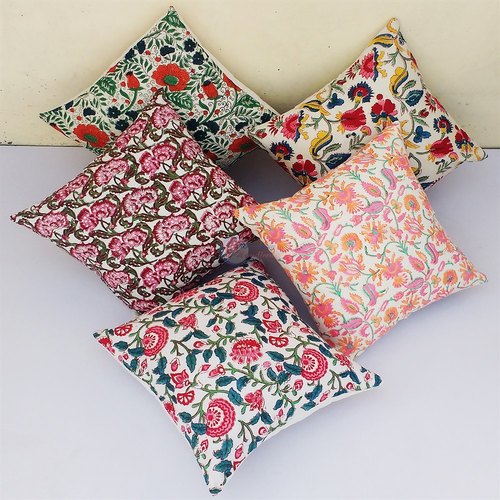 Square Block Print Cushion Cover