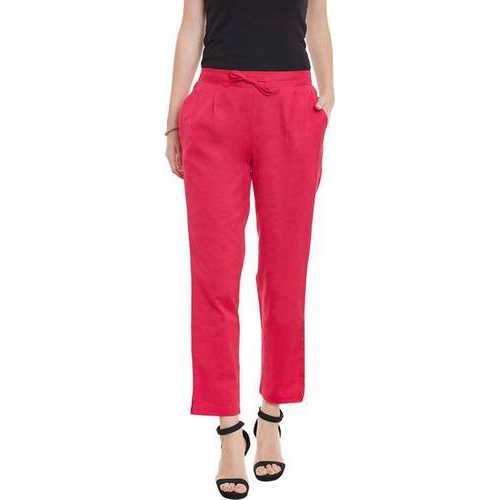 Plain Cotton Ladies Trousers, Size : M, XL