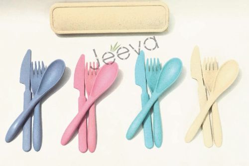 Wheat Straw Eco Friendly Cutlery, For Home, Corporate, Size : Multisize