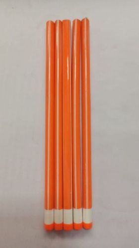 Orange and White Stripes Wooden Pencil, Feature : Light Weight