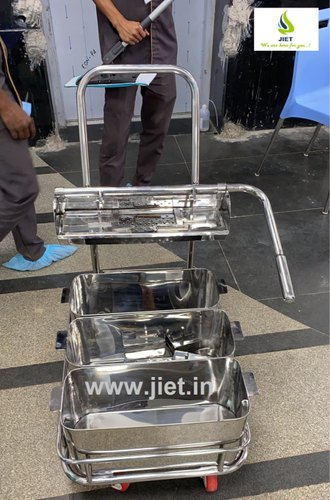 SS MOP Trolley With Down Press Winger