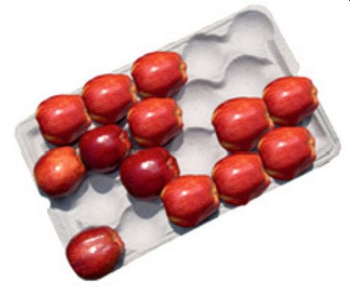 Rectangular Paper Pulp Moulded Apple Tray, For Serving Use, Feature : Eco-Friendly