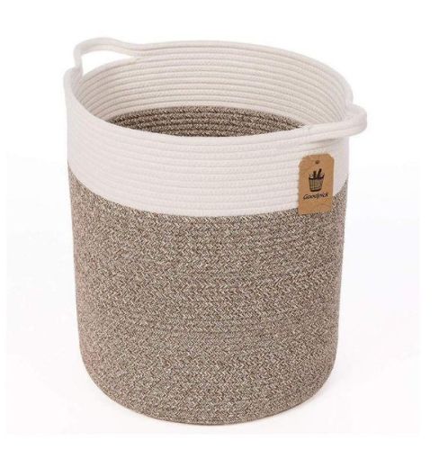 Polished KT-1011 Jute Storage Basket, Size : 12’’X12’’