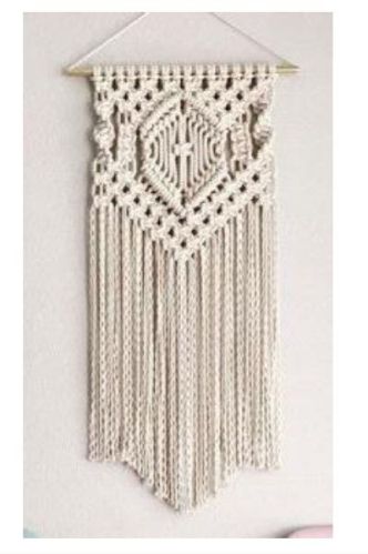 Jute Polished KT-WH-106 Macrame Wall Hanging, Pattern : Plain