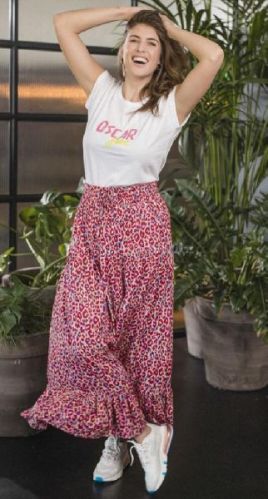 Chiffon Ladies Long Skirts, For Easy Wash, Dry Cleaning, Anti-Wrinkle, Size : M, XL