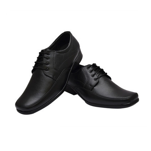 Leather Black Shoes, Style : Lace-up