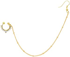 Artificial Nose Ring With Chain, Feature : Eye Catching Look, Skin Friendly