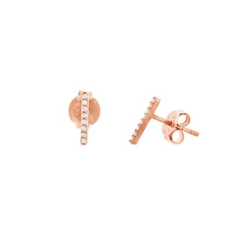 Gold Diamond Minimilistic Bar Studs