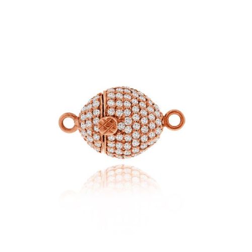 Rose Gold Pave Diamond Nugget Lock