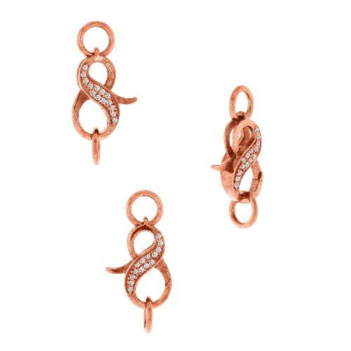 Rose Gold Pave Diamond Spring Lock