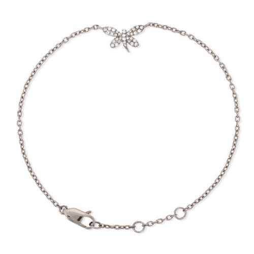 Sterling Silver Butterfly Diamond Bracelet