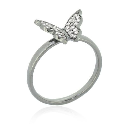 Sterling Silver Butterfly Diamond Rings, Size : 5 To 20mm