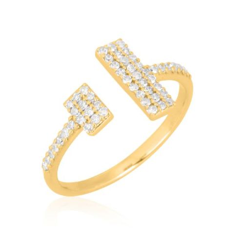 Yellow Gold Diamond Gap Ring