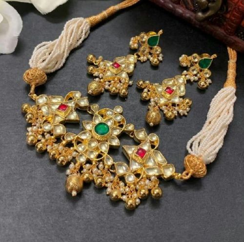 Copper Kundan Choker, Occasion : Engagement, Wedding, Party, Gift