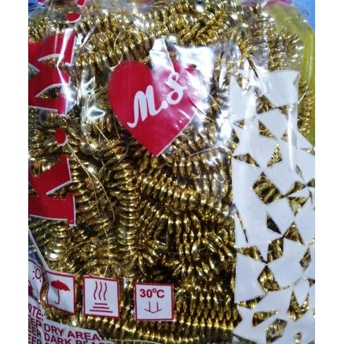 Golden K.M.B Plastic Wafer Metalized Beads