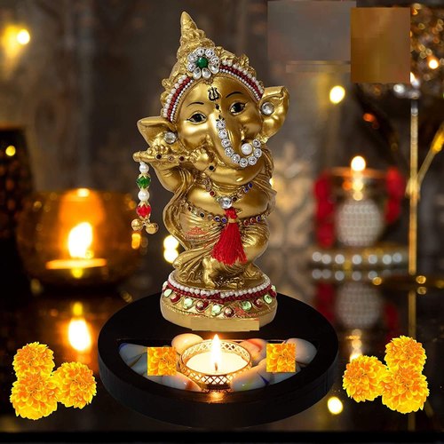 Resin Ganesh Statue, Size : 15 Cm X 5 Cm X 4 Cm