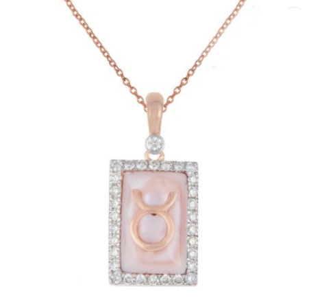 14K Gold and 0.586ct Diamond Pendant, Occasion : Wedding