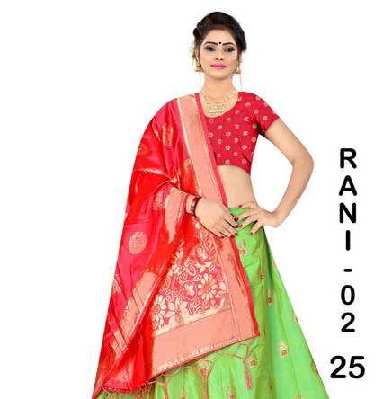 Rani 0225 Jacquard Silk Lehenga Choli, Age Group : Adults