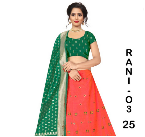 Rani 0325 Jacquard Silk Lehenga Choli, Age Group : Adults