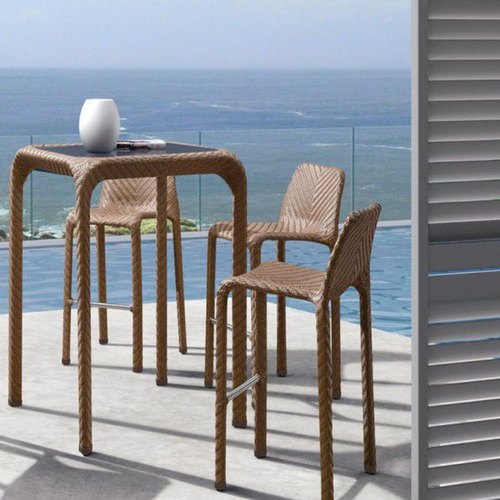 Cane Wood Poolside Bar Furniture, Color : Brown