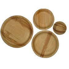 Round Brown Areca Leaf Plates, For Serving Food, Size : 12inch, 4inch, 6inch, 8inch.10inch