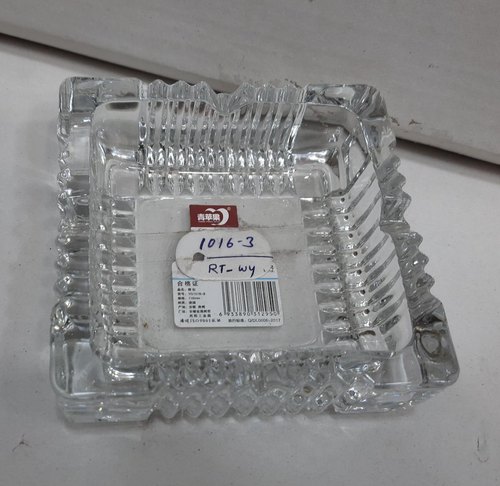 Green Apple Crystal Ashtray, Size : 3 X 3 Inch (L X W)