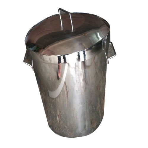 Cylindrical Stainless Steel Container, Pattern : Plain